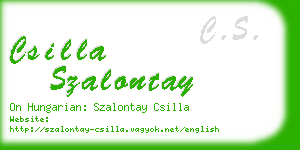 csilla szalontay business card